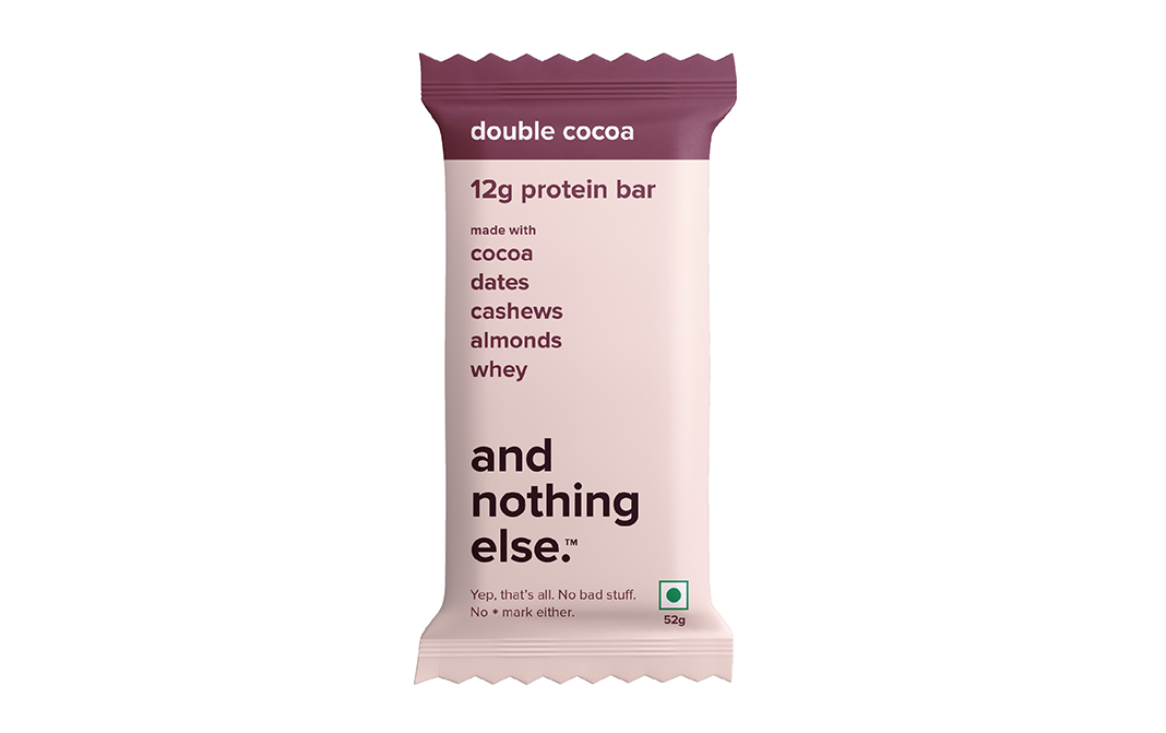 And Nothing Else Double Cocoa 12g Protein Bar   Pack  52 grams